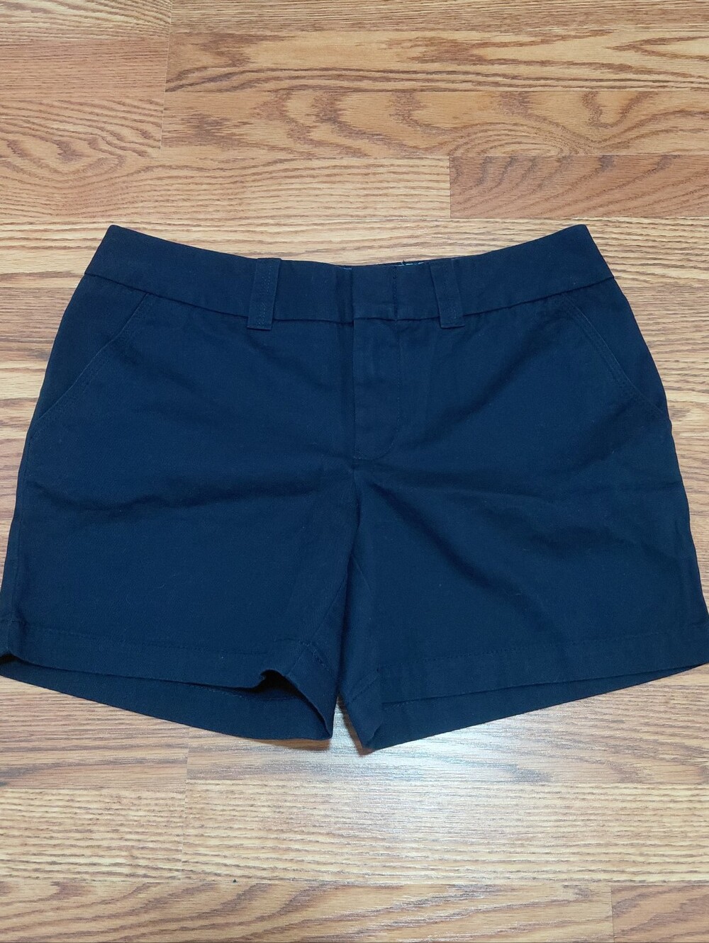 Tommy Hilfiger Classic Khaki Shorts Women Size 8 Blue Chino Preppy Short